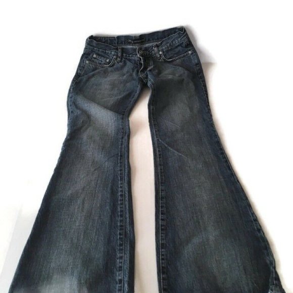 Ray Pants - Roya Womens Boot Cut Jeans Blue Zipper Fly Medium